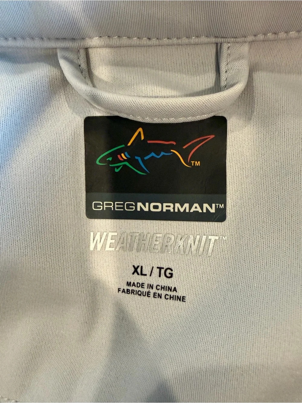 Greg Norman Collection Black and Light Gray Short-Sleeve Zip Jacket